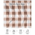 thumbnail image 5 of Brown Checkered Wrap Around Bed Skirts for California King Bed 16" Drop,Bed Skirt with Adjustable Elastic Belt Dust Ruffle Bed Valance for Bedroom Hotel Luxury Farmhouse Buffalo Plaid Bed Frame Cover, 5 of 7