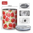 thumbnail image 4 of 12oz Coffee Tumblers Red Strawberry Plants Fruit Stainless Steel Vacuum Insulated Travel Tumbler Coffee Cups Mug with Lid and Straw with Cleaning Brush for Cold & Hot Drinks, 4 of 5