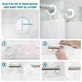 thumbnail image 3 of No Hook Shower Curtain, Botanical Flowers Waterproof Fabric Shower Curtains for Bathroom, Country Magnolia Leaves Branches Long Bathroom Curtain with Mesh Top Window for Home Hotel Bathtub 72"x84", 3 of 9