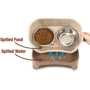 Neater Pets Neater Feeder Elevated Food & Water Bowls for Small Dogs, Cappuccino