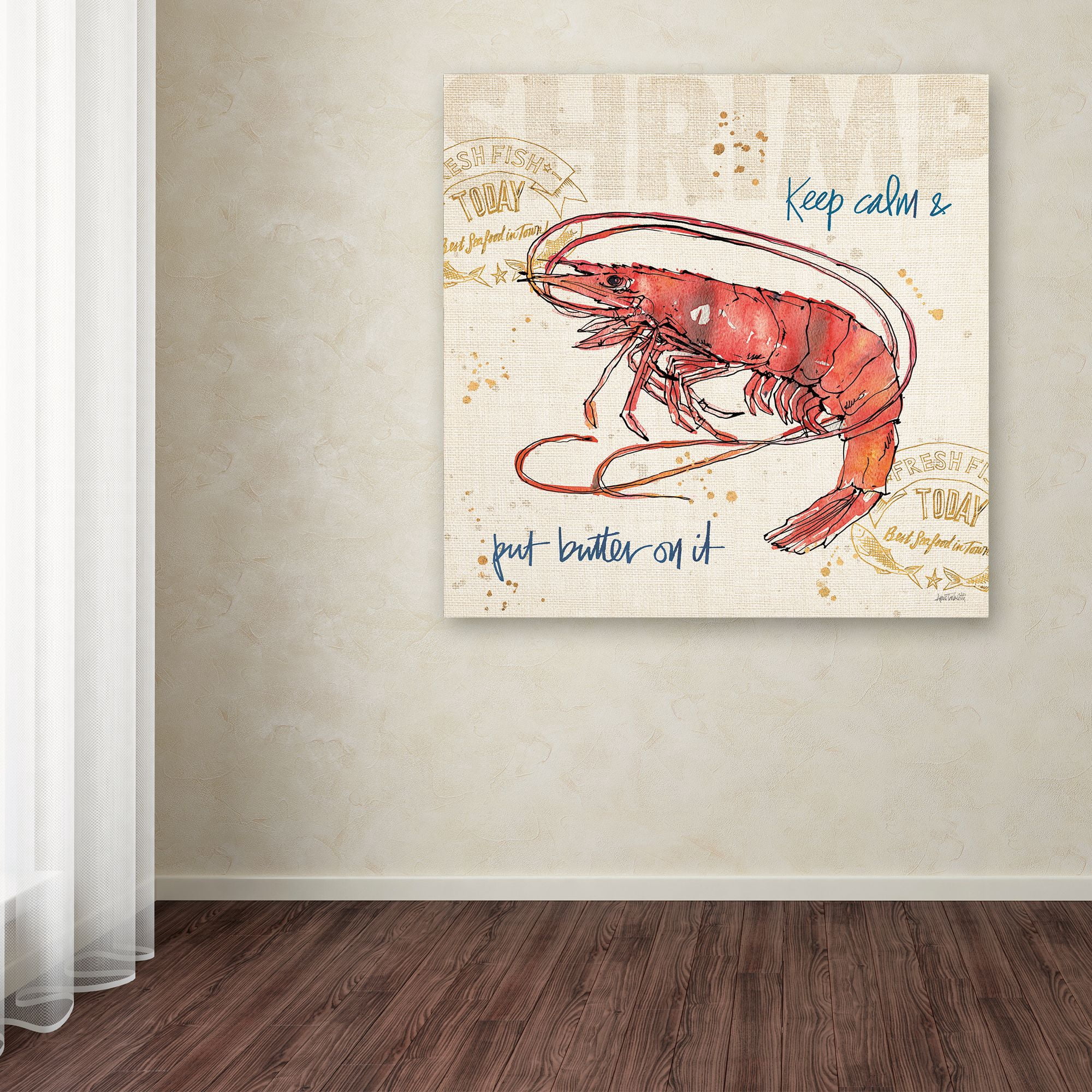 Trademark Fine Art 'Coastal Catch IV' Canvas Art by Anne Tavoletti