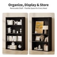 thumbnail image 5 of Gianna 4-Tier Bookshelves with Adjustable Shelves, Floor Standing Bookcase for Home & Office Storage, Black, 5 of 5