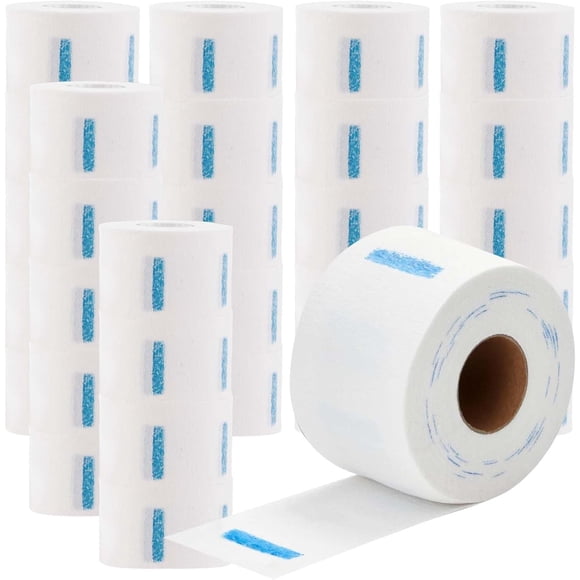 GEN'C Bauty Bandes de Cou Jetables pour Barbier, Papier Absorbant pour Coupes de Cheveux, Coloration et Permanente, Protection Hygiénique du Cou pour Salons Professionnels (30 Rouleaux)