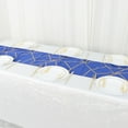 Efavormart 9 Ft Royal Blue Gold Foil Geometric Pattern Blush Polyester ...
