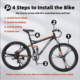 thumbnail image 7 of Full Suspension Mountain Bike, S7 Mountain Bike for Mens, 27.5 Inch Mens Mountain Bikes, 21 Speed, Shock Absorber, Disc Brakes, Adult for Mens Bicycle 3-Spoke Orange, 7 of 7