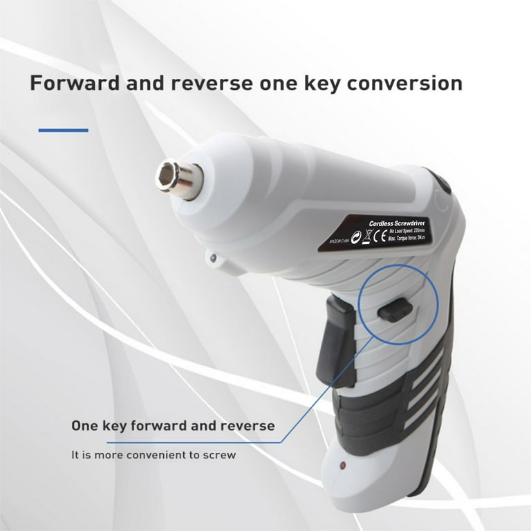 Handheld Power Screwdriver Kit with Rechargeable Battery LED Light and Rotatable 90 Degrees for Home DIY Walmart