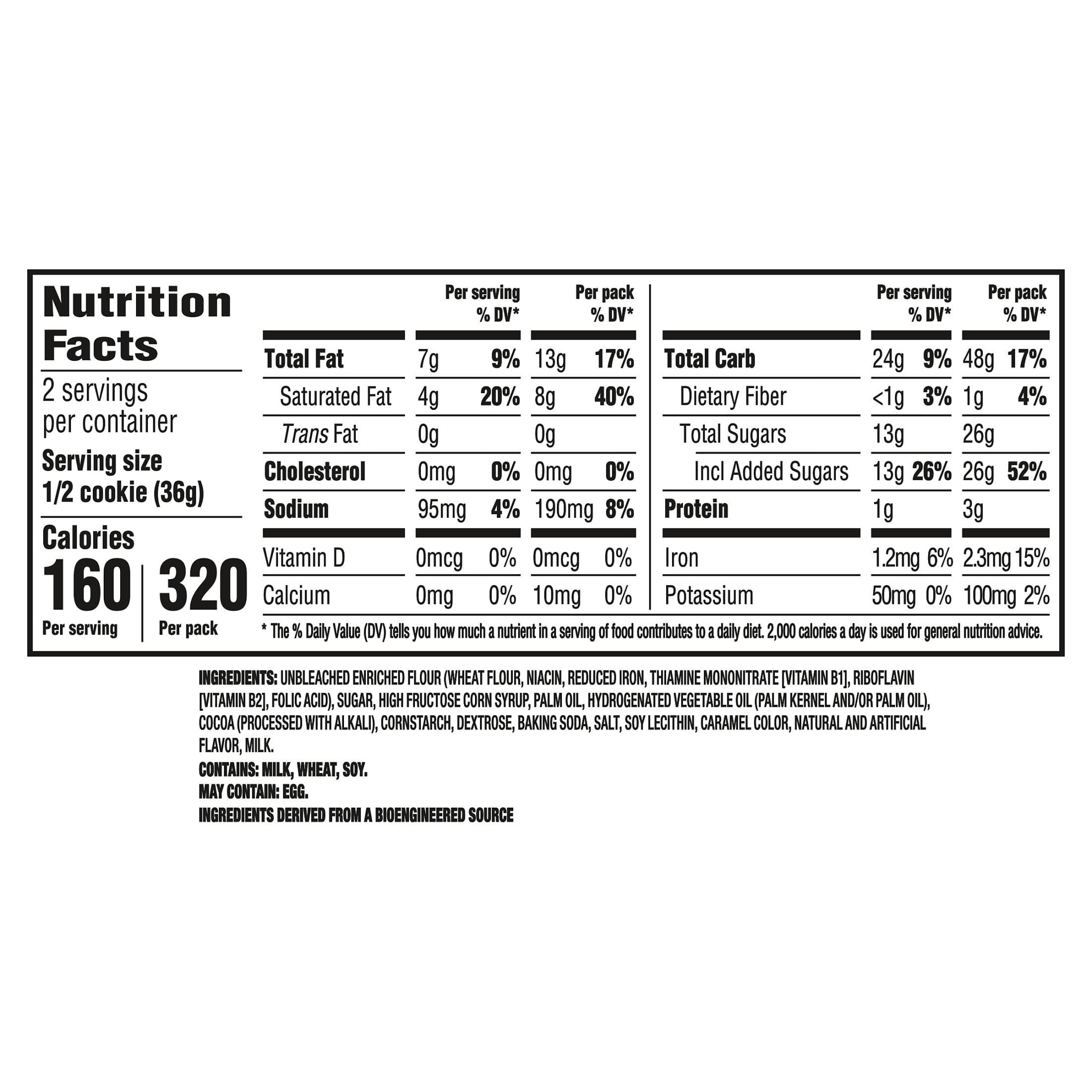 (7 pack) CHIPS AHOY! Big Chewy Chocolate Chip Cookies, 2.5 oz (1 Cookie Per Pack)