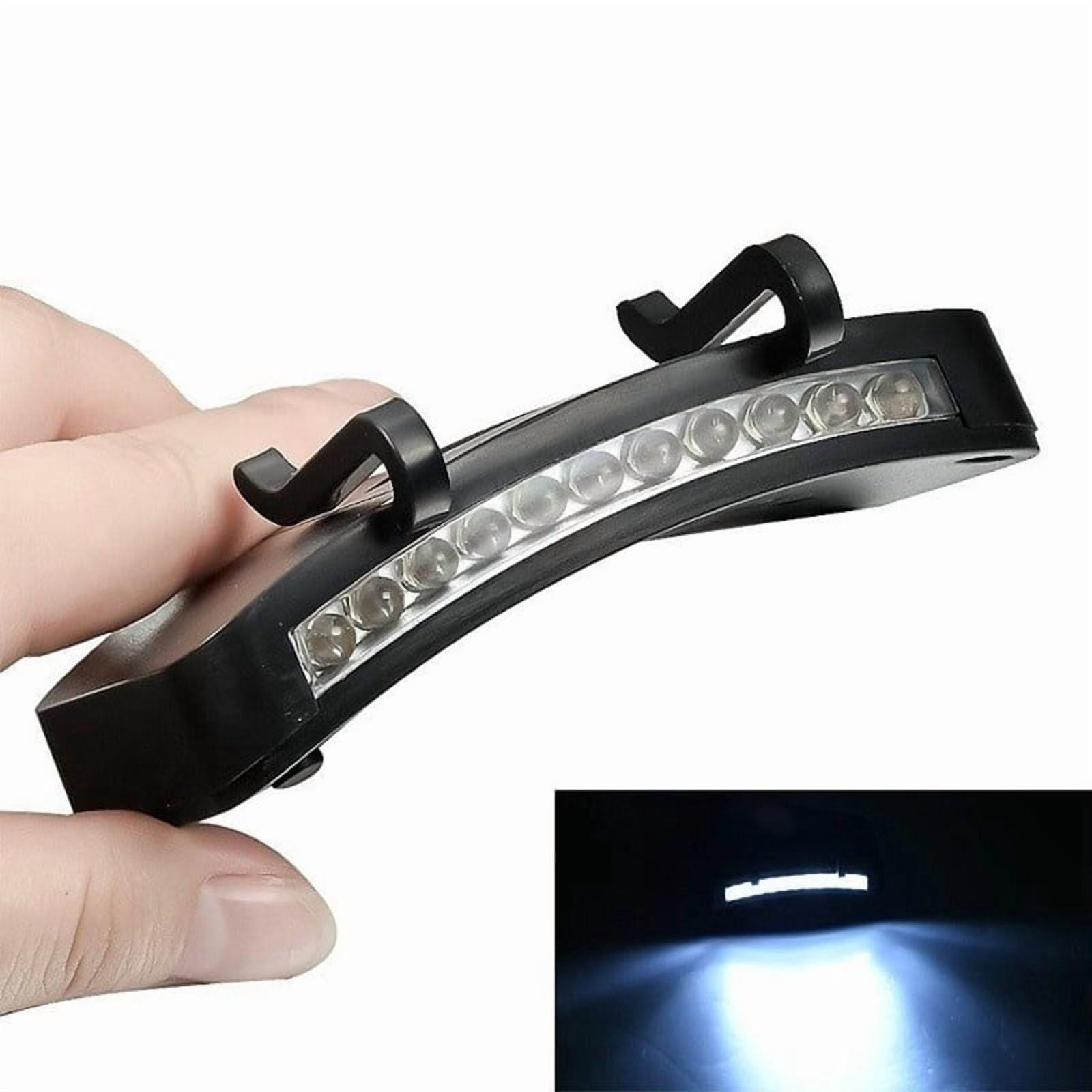 Super bright LED headlights - Outdoor fishing, camping and hunting flashlights that clip onto a hat.