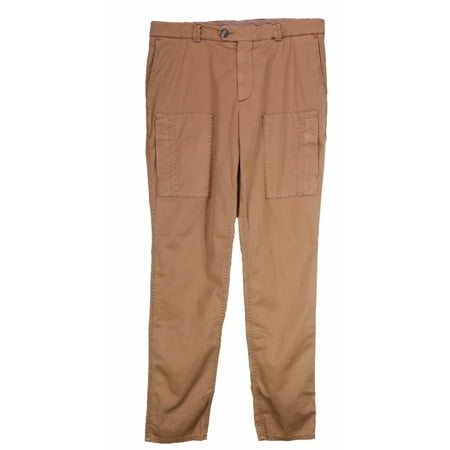 Brunello Cucinelli Men's Brown Leisure Fit Cotton Cargo Pants Casual - 44 Regular