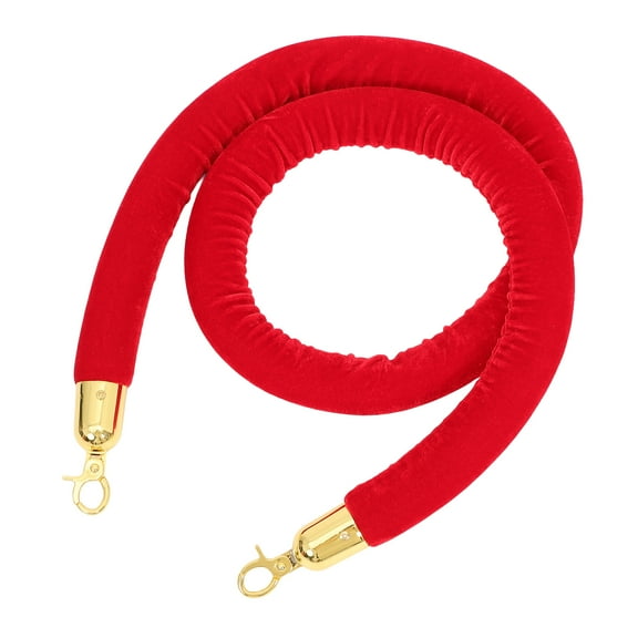 ETEREAUTY Wear Resistant Red Queue Rope with Stainless Steel Hooks Perfect for Crowd Management