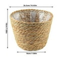 thumbnail image 3 of EZPXFCI Basket Planter Seagrass Containers, Hand Woven Wicker Cover Storage Stylish Plastic Liners Straw Flower Jute Pots Perfect for Outdoor Indoor Use Mums Front Porch Tree Room Decoration, 3 of 6