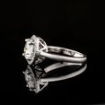 thumbnail image 3 of Silvago Jewel White Gold Over 14K Silver Diamond Ring - Round Cut 1.9 Ct VVS1/D Lab Created Simulated Diamond Ring - Halo With Solitaire Ring for Women's - Engagement Rings for Girl - Proposal Ring, 3 of 6
