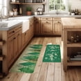 thumbnail image 6 of Let It Snow Christmas Tree Kitchen Rugs Sets of 2, Winter Xmas Kitchen Mats for Floor Non Skid Washable, Green Farmhouse Style Decor for Home Kitchen Doormat 17x29 and 17x47 Inch, 6 of 6