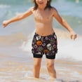 thumbnail image 7 of Cauagu Halloween With Skull Print Swim Trunks for Men,Youth Boys Swim Shorts Compression Liner Beach Shorts Boys' Swimming Shorts 7-20 Years Bathing Suit-Small, 7 of 7