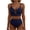 Navy, variant on Summer Swimsuits 2 Piece,2 Piece Bikini Set U-Wire Cutout Popular Swimsuit High Waisted Textured 2026 Summer Beach Swim Bathing Suits,Navy,XS