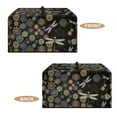 thumbnail image 4 of TSOVTHRID Toaster Oven Cover Microwave Oven Dust Cover Foldable Kitchen Appliance Protector Dirt and Fingerprint Protection, Boho Mandala Floral Dragonfly Black Print, 18.25"W x 14.5"D x 11"H, S, 4 of 7