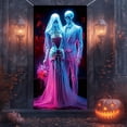 thumbnail image 6 of Clearance! Halloween Door Cover Decoration Durable Polyester Fabric Ghost Door Cover Hanging for Indoor/Outdoor Party, Classroom, Home Decor (Style H), 6 of 9