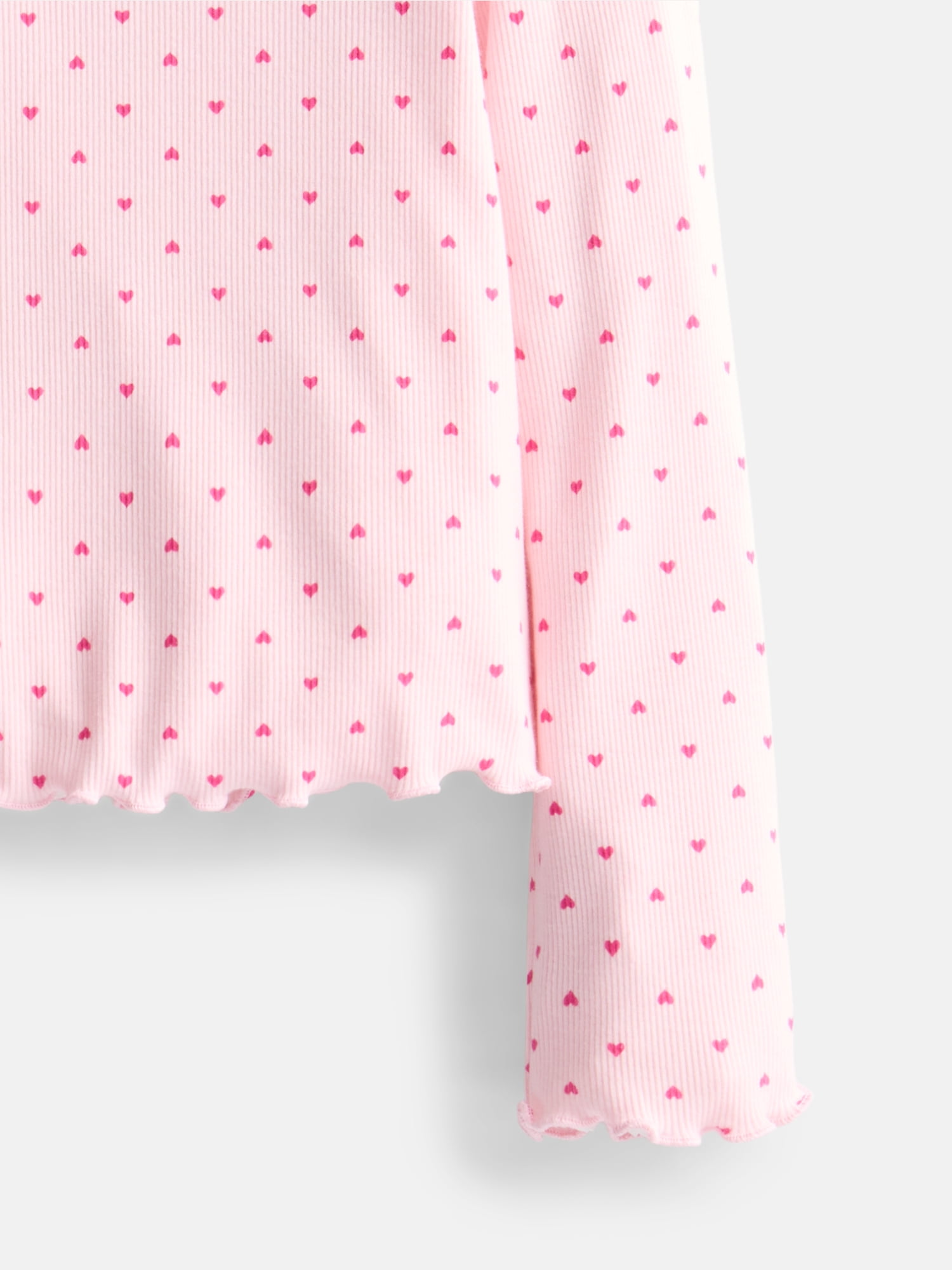 Wonder Nation Girls Lettuce Edge Tee with Long Sleeves, Sizes 4-18 & Plus