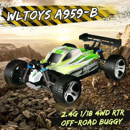 Wltoys A959B RC Car 1:18 4WD 2.4G 70km/h Off Road Upgraded 540 Brush Motor High Speed Truck Buggy Racing Toys Cool