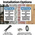 thumbnail image 3 of (2 Pack) No Storage Of Hazardous Or Flammable OSHA Notice Sign 7 Inch X 10 Inch Plastic Sign, Weather Resistant, UV Protected for Workplace, Business, and Construction Site, Made in the, 3 of 8