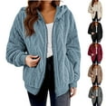 thumbnail image 1 of NJDVHB Manteaux d'Hiver pour Femmes, Veste à Capuche Zippée Décontractée à Manches Longues, Beige, m, 1 of 5