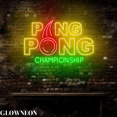 thumbnail image 2 of Glowneon Ping Pong Championship Led Sign, Ping Pong Fan Neon Wall Art, 2 of 5