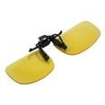 thumbnail image 3 of 2X Rectangle Clear Yellow Lens Rimless Clip on Night Vision Driving Glasses, 3 of 7