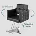 thumbnail image 5 of Black Salon Chair for Hair Stylist, Hydraulic Barber Chair for Home/Barbershop, All-Purpose Hair Salon Chair, Beauty Equipment for Women, 5 of 7
