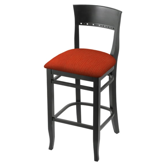 3160 25" Counter Stool with Black Finish and Graph Poppy Seat