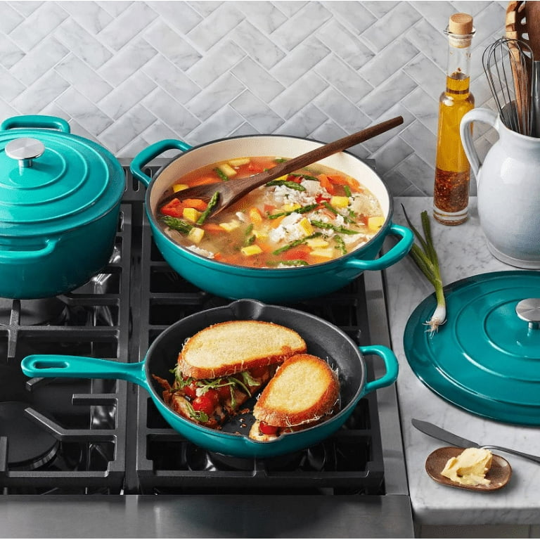 4 Colors Enamel Pot Cast Iron Saucepan Pots for Kitchen Cooking