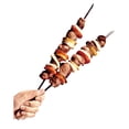 thumbnail image 2 of leyfeng Kabob Skewers Flat 12 piezas Metal BBQ Skewers 13.3 pulgadas de largo Acero inoxidable Kebob Sticks, 2 of 8