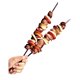 thumbnail image 2 of Kabob Skewers Flat 12 piezas Metal BBQ Skewers 13.3 pulgadas de largo Acero inoxidable Kebob Sticks, 2 of 8