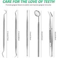 thumbnail image 5 of 9 Pieces Dog Teeth Cleaning Kit Includes Tooth Scaler And Scraper Mirror Tweezers Toothpick Finger Toothbrushes Dual Headed Toothbrushes With Long Han, 5 of 5