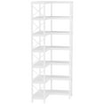 thumbnail image 4 of Yardi Yarda 7-Tier Corner Bookshelf Corner Bookcase Storage Display Rack, White, 4 of 4