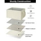thumbnail image 4 of StorageWorks Cestas de almacenamiento grandes para organizar, cestas de almacenamiento plegables para estantes, contenedores de almacenamiento de tela con asas, cestas decorativas para estantes, beige, 4 of 5