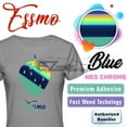thumbnail image 2 of ESSMO™ Neo Chrome Blue Heat Transfer Vinyl HTV T-Shirt 20" Wide Roll Iron Heat Press NC04 20"x360", 2 of 7
