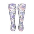 thumbnail image 6 of Yiaed Lavender Flowers Print Great elasticity Adult Stockings Sports socks for Men and Women-One Size, 6 of 8