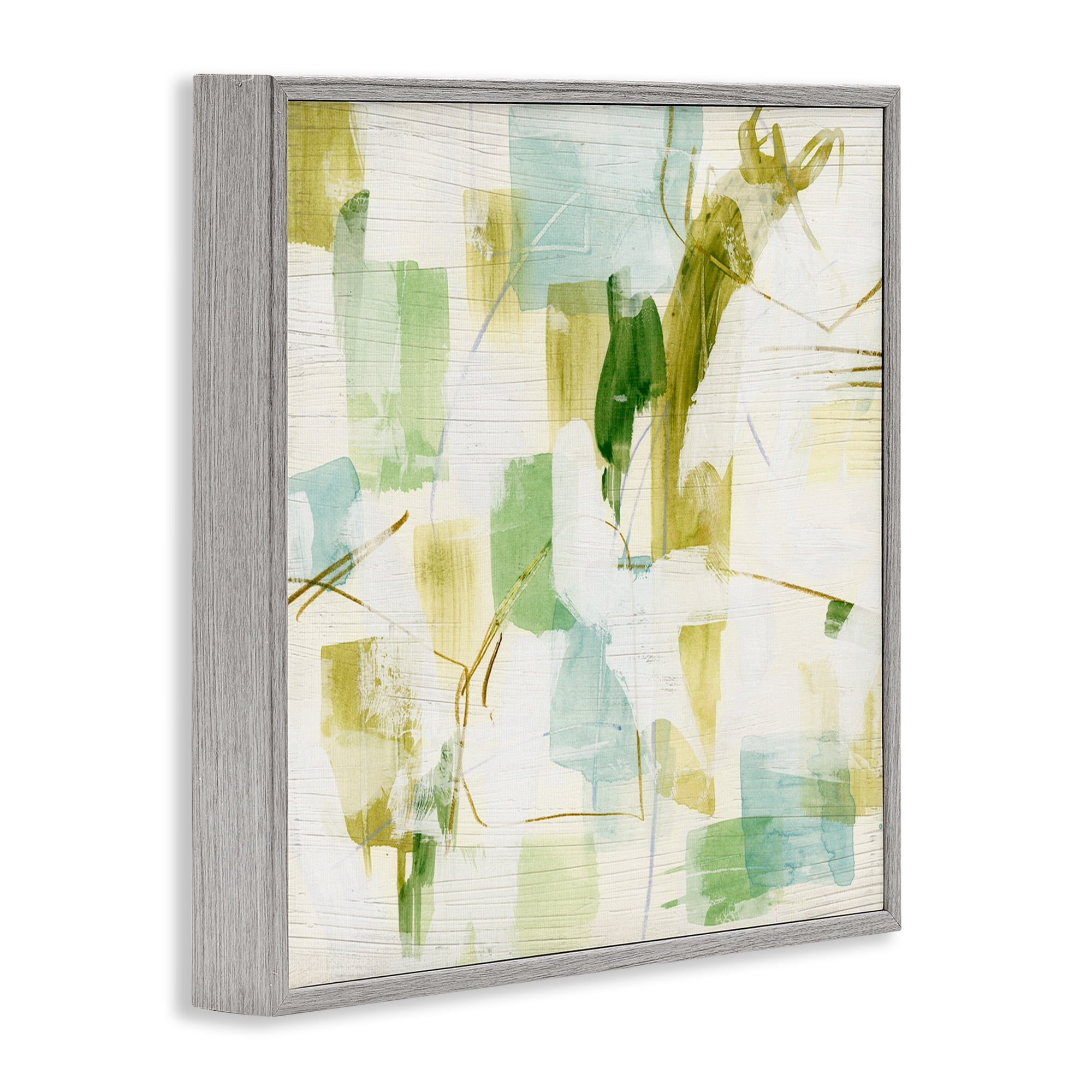 Stupell Industries Chaotic Abstract Expression Abstract Painting Gray Framed Art Print Wall Art, 24 x 24