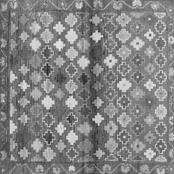 Ahgly Company Indoor Square Southwestern Gray Country Area Rugs, 5' Square