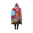 thumbnail image 3 of HATIART Couverture à Capuche Pieuvre Rouge Drôle Couverture Portable Confortable 40x50 Pouces, 3 of 3
