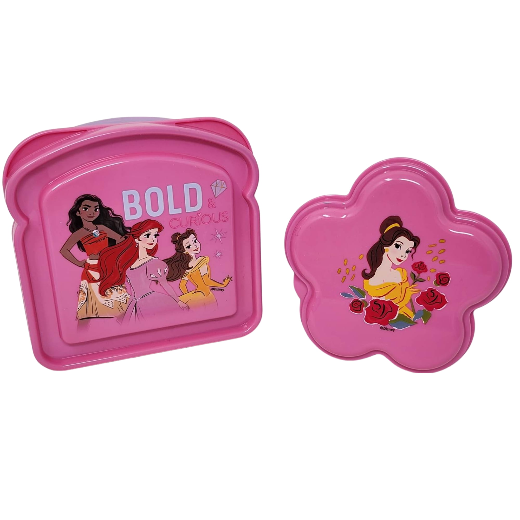 Princess Lunch Box Kit for Kids Includes Plastic Snacks Storage
