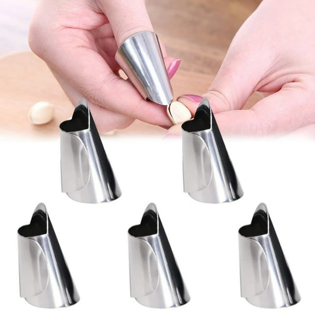 RKSTN Scraping Piqi Hand Guard Inger Protector Stainless Steel Kitchen Slicing Cutter Iron Nail Cover Kitchen Gadgets