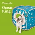 thumbnail image 4 of Vibrant Life Pop Open Collapsible Mermaid Cat Cube, Blue, 4 of 12