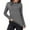 Gray, variant on BLVB Women's Fleece Lined Thermal Shirts Mock Neck Tops Winter Warm Long Sleeve Base Layer Tops with Thumb Hole