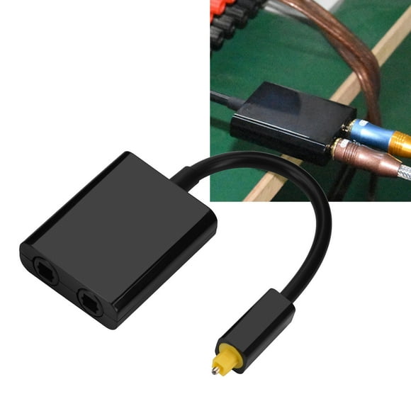Optical Splitter,Dual Port Optical Audio Cable Splitter Optical Audio Splitter Audio Cable 1 in 2 Out Digital Optical Audio Splitter Adapter