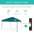 thumbnail image 6 of Best Choice Products 10x10ft Easy Setup Pop Up Canopy w/ 1-Button Setup, Wheeled Case, 4 Weight Bags - Cerulean, 6 of 10