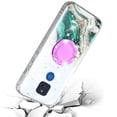 thumbnail image 2 of SOGA Bling Glitter Cover Compatible for Motorola Moto G Play 2021 Case, with Kickstand Ring for Magnetic Car Mounts, Lanyard Strap - Green Galaxy, 2 of 3