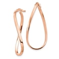 thumbnail image 2 of Primal Gold 14 Karat Rose Gold 2mm Wavy Hoop Earrings, 2 of 4
