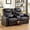 Brown, variant on 61" RV Loveseat Recliner, Double Recliner Furniture with 3 Arms and 2 Pillows, Wall Hugger Recliners & 135° Reclining Theater Seating (Beige PU Leather RV Couch)