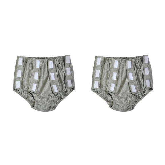 Vogacara Mujeres Adultos Reutilizable Incontinencia Pantalón Pañal Protector Gris XL Gris SG 2Conjunto